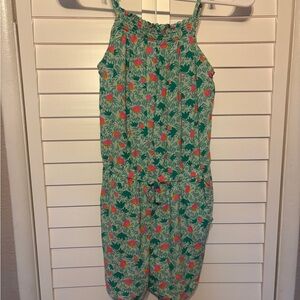 Cat & Jack Green and Pink Floral Kids One Piece